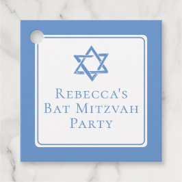 Bat Mitzvah Party Light Blue Star von David Geschenkanhänger