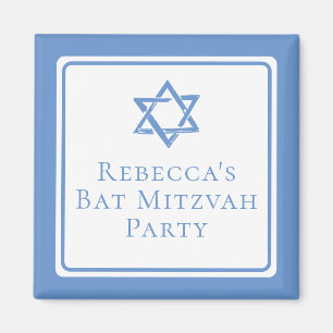 Bat Mitzvah Party Light Blue Star von David Magnet