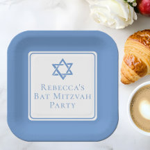 Bat Mitzvah Party Light Blue Star von David