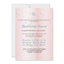 Bat Mitzvah Pink Blue Silver