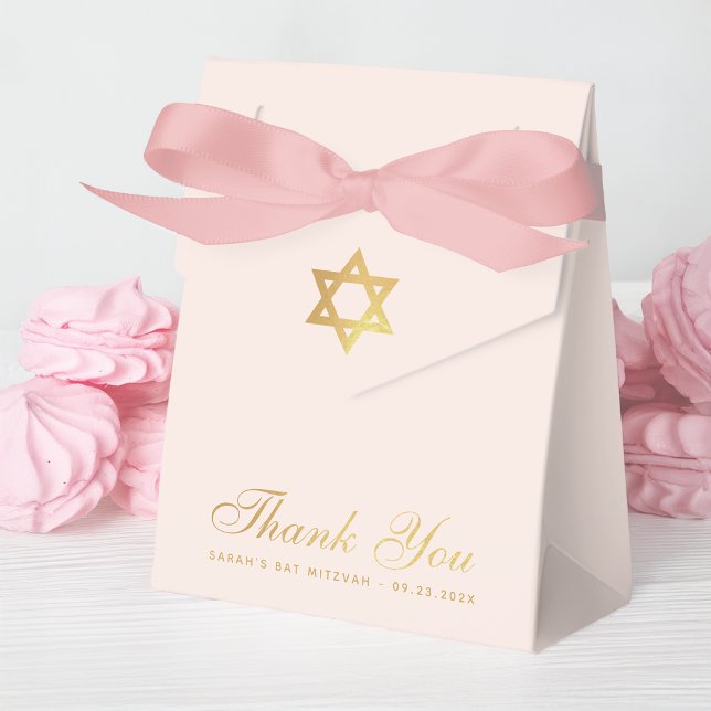 Bat Mitzvah Pink Imitats Gold Star von David Viele Geschenkschachtel (Von Creator hochgeladen)