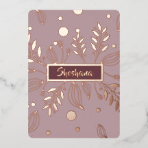 Bat Mitzvah REAL Rose Gold Modernes Flora