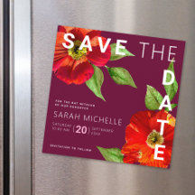 Bat Mitzvah Rett Date Burgundy Floral Watercolor