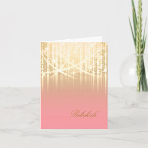 Bat Mitzvah Rose Rosa und Gold Funkelnd Lichter