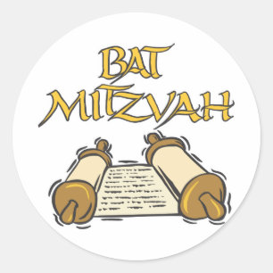 Bat Mitzvah Runder Aufkleber
