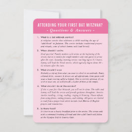 BAT MITZVAH Service Frage beantworten Anleitung pi Einladung