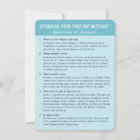 BAT MITZVAH Service Frage und Antwort Rat