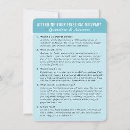 BAT MITZVAH Service Frage und Antwort Rat Einladung