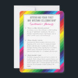 BAT MITZVAH Service-Hinweise für Regenbogen Einladung<br><div class="desc">von kat massard >>> WWW.SIMPLYSWEETPAPERIE.COM << Eine praktische Einlage für Ihren BAR/BAT MITZVAH,  in der einige Fragen und Antworten beschrieben werden</div>