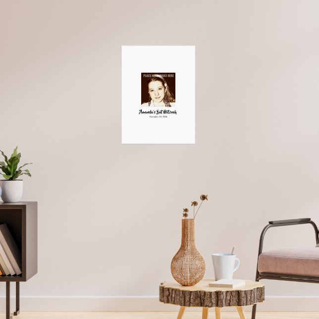 Bat Mitzvah Sign in Party Board Poster (Wohnzimmer 3)