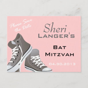 Bat Mitzvah Sneakers Postkarte