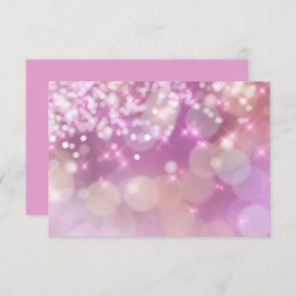 Bat Mitzvah Sparkle Lights Pink RSVP Karte