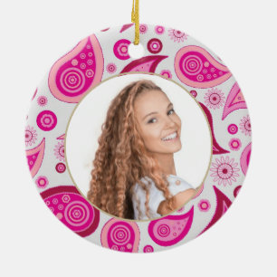 Bat MItzvah Star von David Foto Pink Muster Keramik Ornament