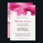 BAT MITZVAH stilvoll hell rosa Aquarell einladen Einladung<br><div class="desc">von kat massard >>> kat@simplysweetPAPERIE.com << - - - - - - - - - - - - - - - - - - - - - - - - - - - - - - - - - - - - - - - - - - - - -...</div>