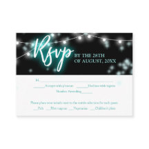 Bat Mitzvah Türkis Neon Thema RSVP
