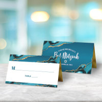 Bat Mitzvah Türkquoise Blue Ombre Gold Agate Moder