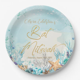 Bat Mitzvah Unterhalb des Meeresstrands 12. 13. Ge Pappteller