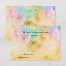 Bat Mitzvah Yellow Gefärbte Krawatte Design RSVP-K RSVP Karte
