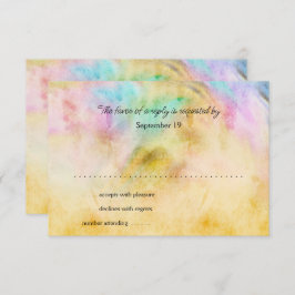 Bat Mitzvah Yellow Gefärbte Krawatte Design RSVP-K RSVP Karte