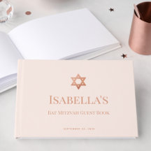 Bat Mitzwa Rosa Roségold Davidstern Jüdisch 