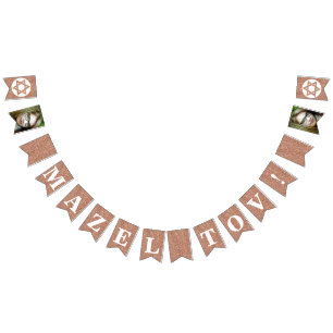 Bat Mizwa Rose Gold Masel Tov Optional Foto Wimpelkette