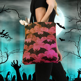 Bat Muster mehrfarbiger Hintergrund Halloween Them