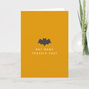 Bat News: Schnelle Reise Halloween Modernes Nied Karte