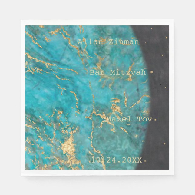 Bat oder Bar Mitzvah aus dieser Welt Napkins Serviette (Vorderseite)