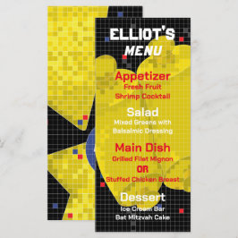 Bat oder Bar Mitzvah GAME auf dem Menü "Lebensmitt Menükarte