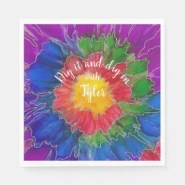 Bat oder Bar Mitzvah Napkin farbige Tinten Serviette