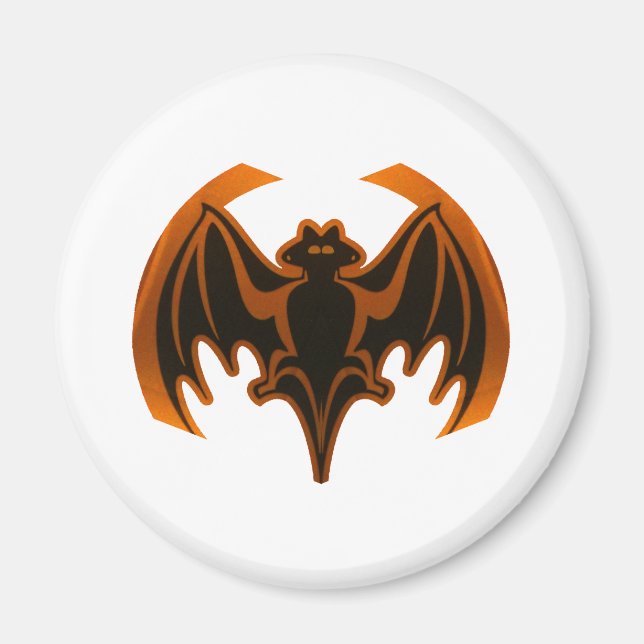 Bat Orange Das MUSEUM Zazzle Geschenke Magnet (Vorne)