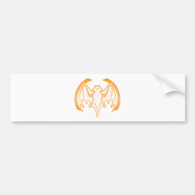 Bat Orange Inv the MUSEUM Zazzle Geschenke Autoaufkleber (Vorne)