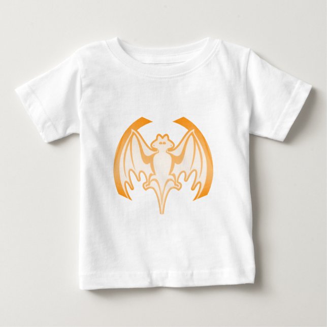 Bat Orange Inv the MUSEUM Zazzle Geschenke Baby T-shirt (Vorderseite)