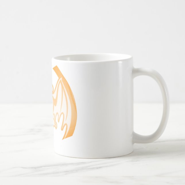 Bat Orange Inv the MUSEUM Zazzle Geschenke Kaffeetasse (Rechts)