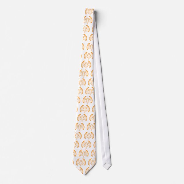 Bat Orange Inv the MUSEUM Zazzle Geschenke Krawatte (Vorderseite)