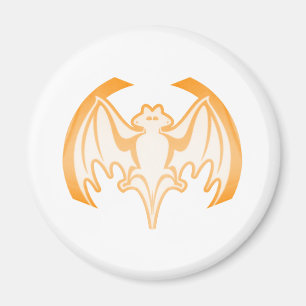 Bat Orange Inv the MUSEUM Zazzle Geschenke Magnet