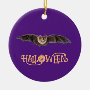 Bat Pipistrellus Illustration glückliches Hallowee Keramik Ornament