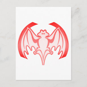 Bat Red Inv MUSEUM Zazzle Geschenke Postkarte