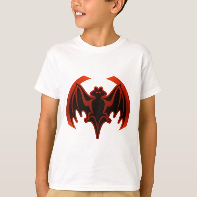 Bat Red the MUSEUM Zazzle Geschenke T-Shirt (Vorderseite)