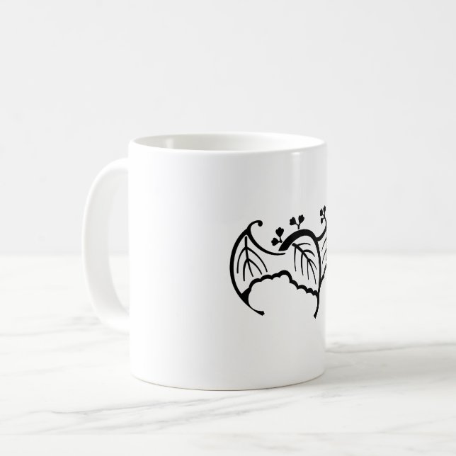 Bat shaped paulownia kaffeetasse (Vorderseite Links)