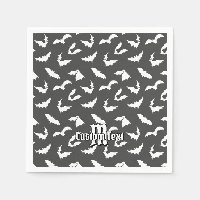 Bat Silhouetten Muster Napkins Serviette (Vorderseite)