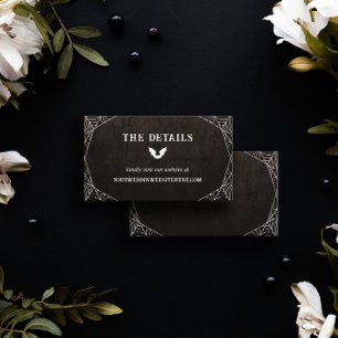 Bat & Spiderwebs Goth Halloween Details Begleitkarte