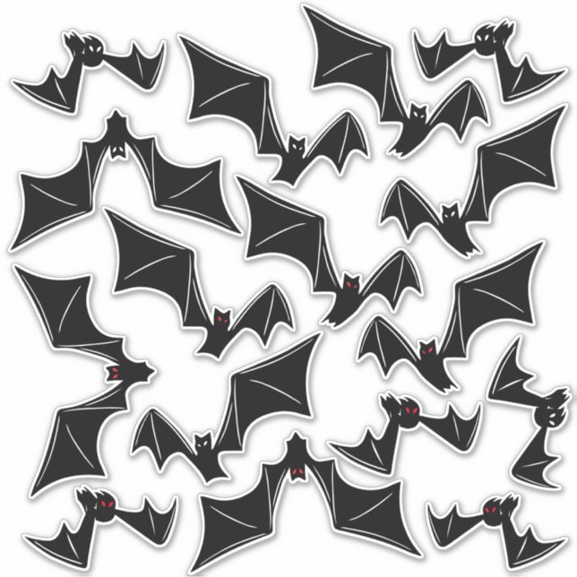 Bat Sticker Vinyl Sticker Set (Vorderseite)