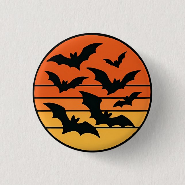 Bat Sunset Button (Vorderseite)
