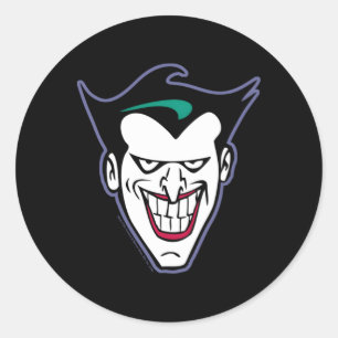 Bat the Animated Series Joker Face Runder Aufkleber