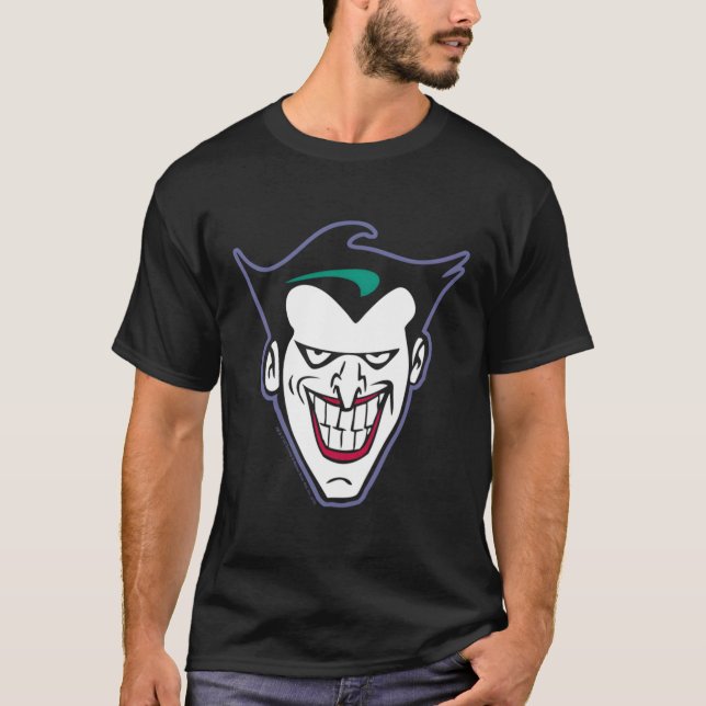 Bat the Animated Series Joker Face T-Shirt (Vorderseite)