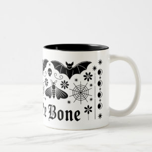 Bat-to-Bone-Tasse Gothic Halloween Coffee Cup Zweifarbige Tasse