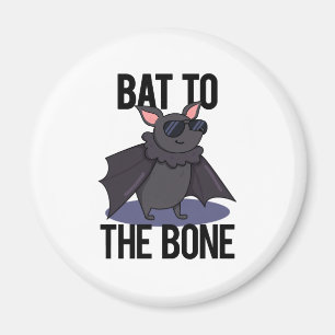 Bat to the Bone Funny Animal Puff Magnet