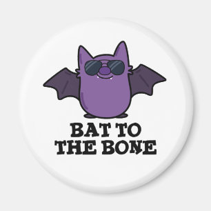 Bat to the Bone Funny Animal Puff Magnet