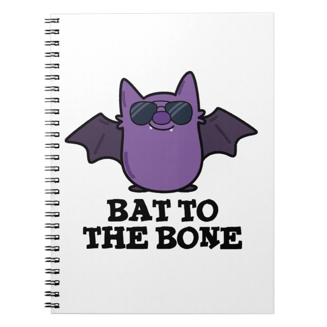 Bat to the Bone Funny Animal Puff Notizblock (Vorderseite)